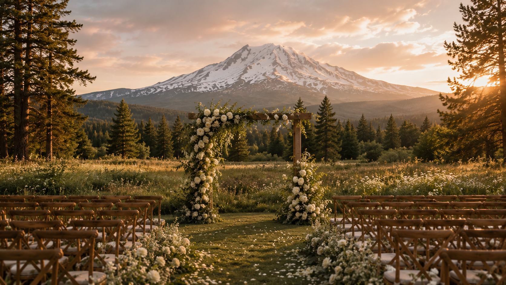 Main meadow ceremony at Mount Shasta